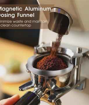 Professionele Espresso WDT Tool & Doseerring Set met Houten Handvat