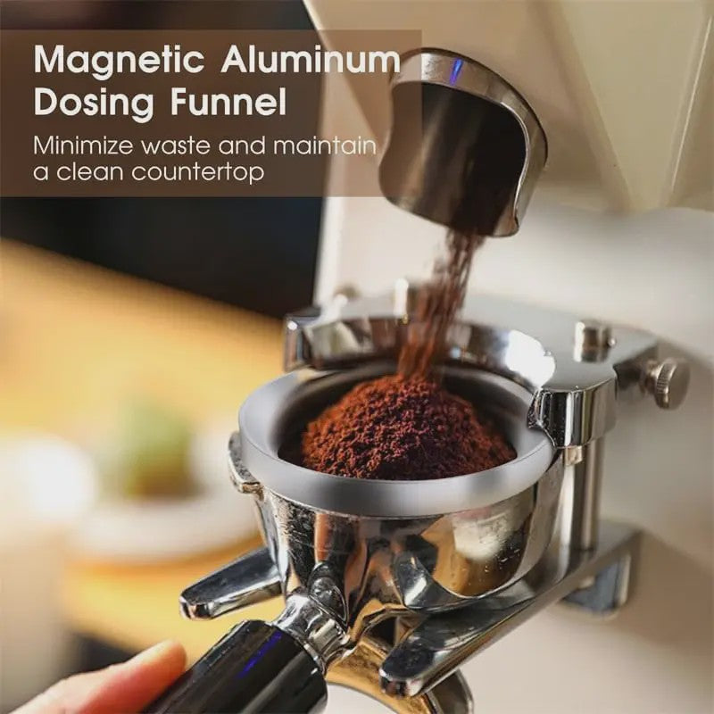 Professionele Espresso WDT Tool & Doseerring Set met Houten Handvat