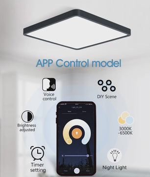 Moderne Smart LED Plafondlamp 36W - Dimbare Verlichting met App & Spraakbesturing