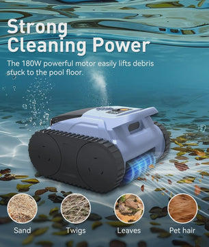 Seauto SAT 20/20PRO Draadloze Zwembad Reinigingsrobot met Sonar Navigatie & Wandklimfunctie