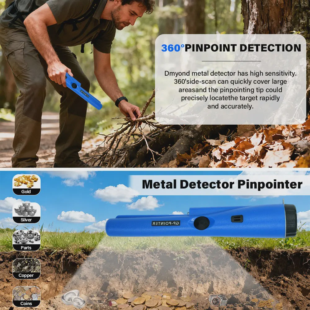 Draagbare Metaaldetector Pinpointer - Waterdicht, 360° Scanning & LED Verlichting