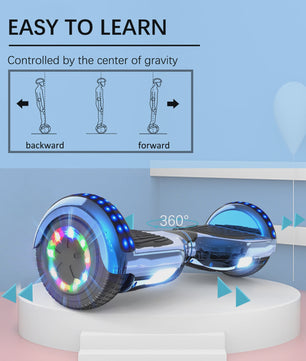 RCB Hoverboard 6.5 Inch Zelfbalancerend Elektrisch voor Kinderen & Volwassenen met Bluetooth en LED Verlichting