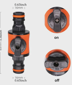 Tuinslang Afsluiter Kraan 16mm - Snelkoppeling voor Watergift & Autowas