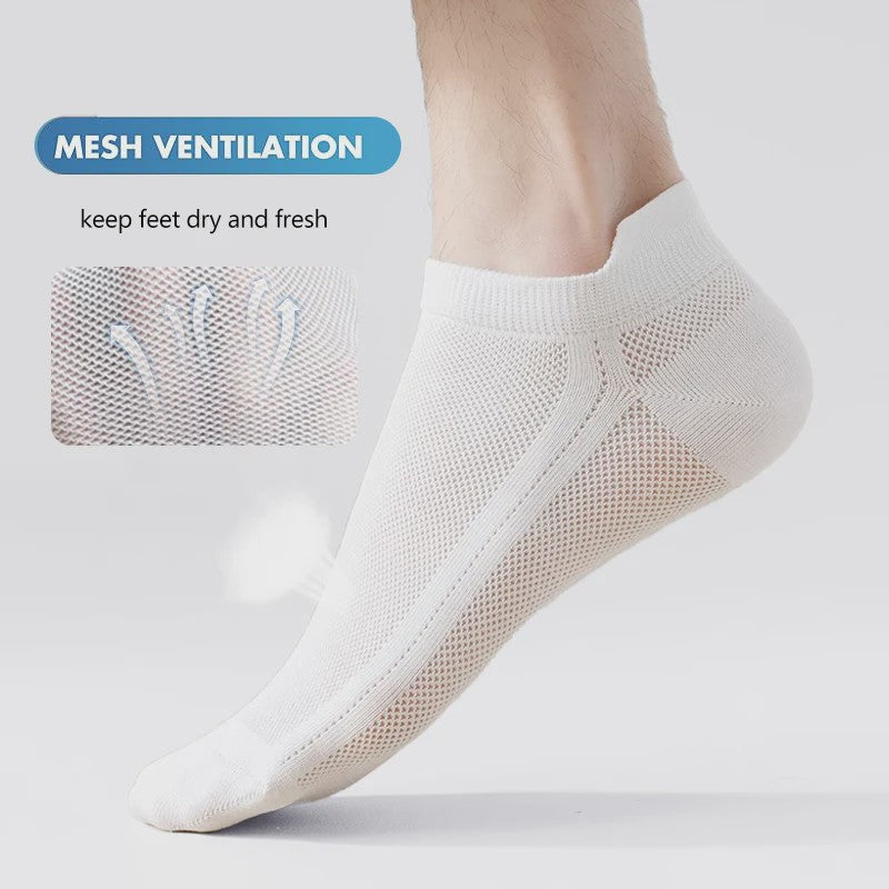10/20 Paar Heren Enkel Sokken - Ademend Mesh, Sport & Casual, Zomer