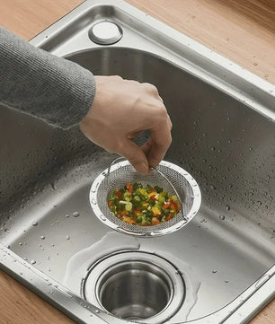 RVS Afvoerzeef met Handvat - Keuken, Douche & Bad - Voorkomt Verstoppingen