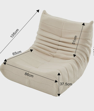 XXL Design Beanbag van Lamswol - Comfortabele Zitzak als Sofa, Fauteuil of Vloerkussen