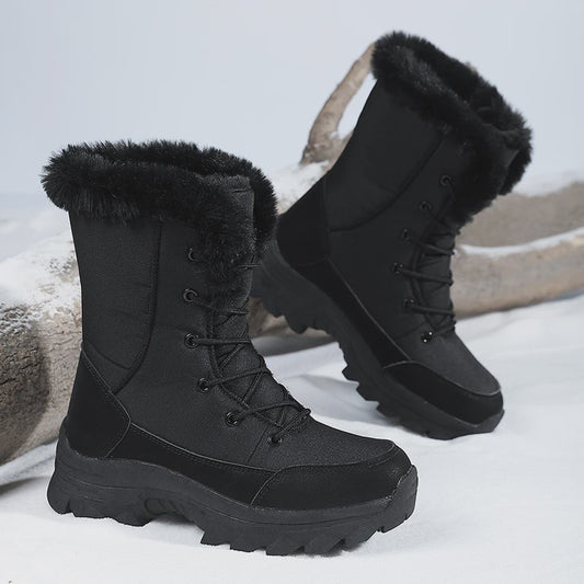 Warme Dames Winter Snowboots - Waterdicht, Antislip & Fleece-Lined Hoge Laarzen