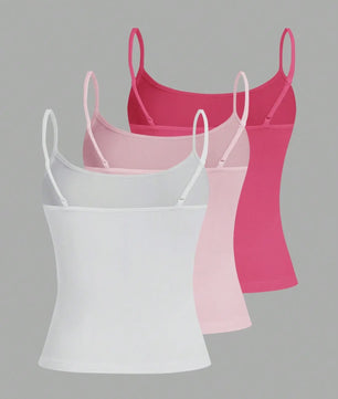Set van 3 Basic Camisoles met Verstelbare Bandjes - Zomer Essential