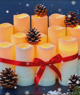 12-delige LED Kaarsen Set met Afstandsbediening - Flikkerend Vlam Effect voor Feestelijke Decoratie