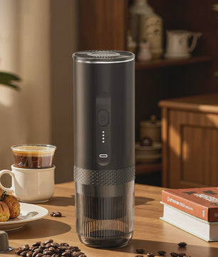 Draagbare 2-in-1 Koffiemachine: Draadloos, Elektrisch, voor Auto, Thuis & Camping - Capsules & Gemalen Koffie