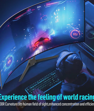 Gawfolk 34" Ultrawide Curved Gaming Monitor 165Hz UWQHD 1500R Curvature met FreeSync