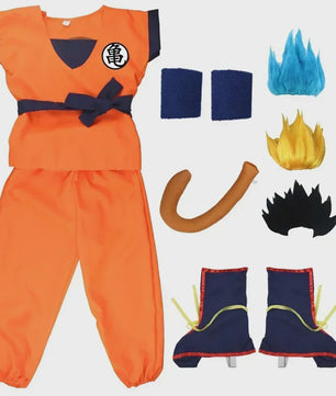 Son Goku Kinder Cosplay Kostuum - Anime Dragon Ball Z Outfit voor Feestjes & Halloween