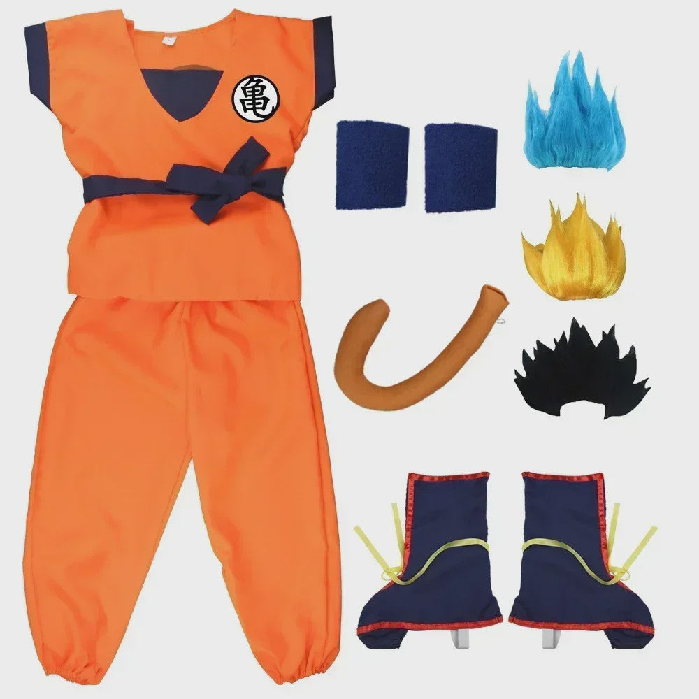 Son Goku Kinder Cosplay Kostuum - Anime Dragon Ball Z Outfit voor Feestjes & Halloween