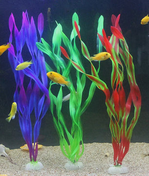 Set van 10 Kunststof Aquariumplanten - Levendige Decoratie voor Vistank
