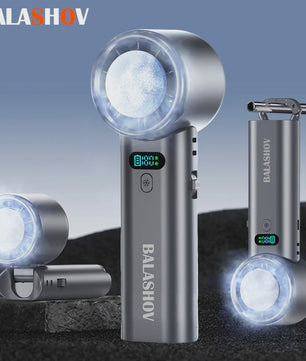 Draagbare Mini Ventilator met IJskoeling & 5200mAh Batterij - USB Oplaadbaar met LED Display