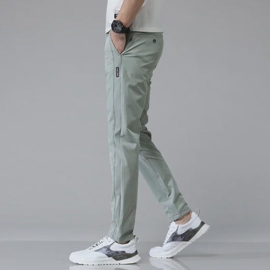 Heren Stretch Slim Fit Casual Broek - Ademend & Comfortabel voor Golf en Sport