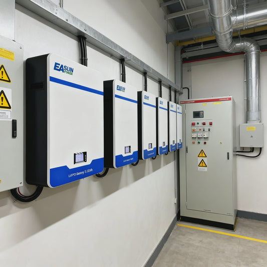EASUN 51.2V LiFePO4 Energieopslag Batterij 100Ah/200Ah - Wandmontage, 5kWh/10kWh