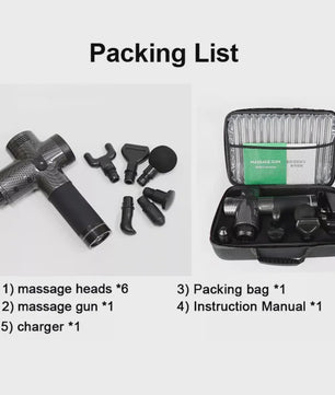 Massager Body Neck Back Deep Tissue Muscle Relaxation Pain Relief Fitness Fascial Massage Gun Electric Percussion Pistol