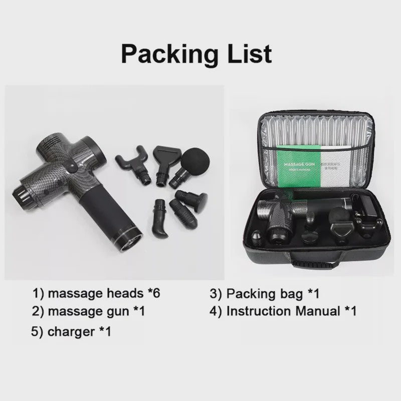 Massager Body Neck Back Deep Tissue Muscle Relaxation Pain Relief Fitness Fascial Massage Gun Electric Percussion Pistol