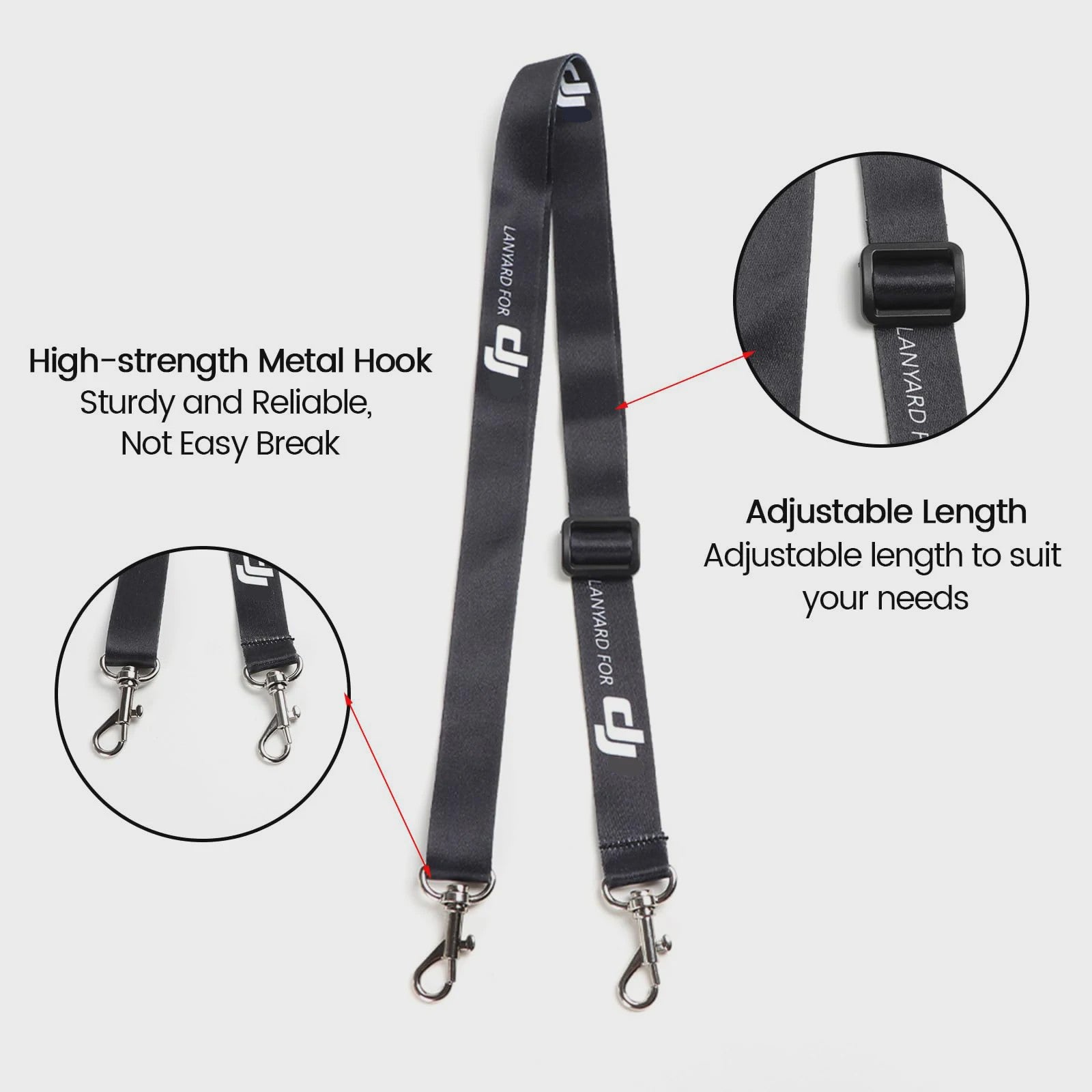 Verstelbare Lanyard Nekband voor DJI RC/RC 2 Controllers