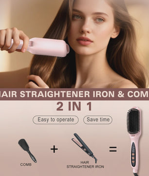 Ionic Plus Stijltang Borstel - Snel Glad Haar voor Lang, Dik Krullend Haar