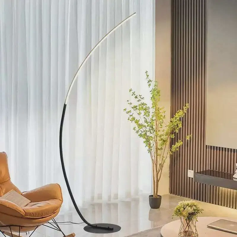 Moderne LED Boog Vloerlamp - Stijlvol Design voor Woonkamer & Slaapkamer