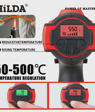 HILDA Accu Hittepistool - Verstelbare Temperatuur & 6 Snelheden - Makita 18V Batterij Compatibel