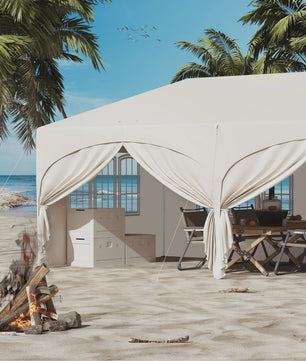Pop-Up Partytent 3x6m - Verstelbaar, Waterdicht Paviljoen met 6 Zijwanden voor Tuin & Outdoor