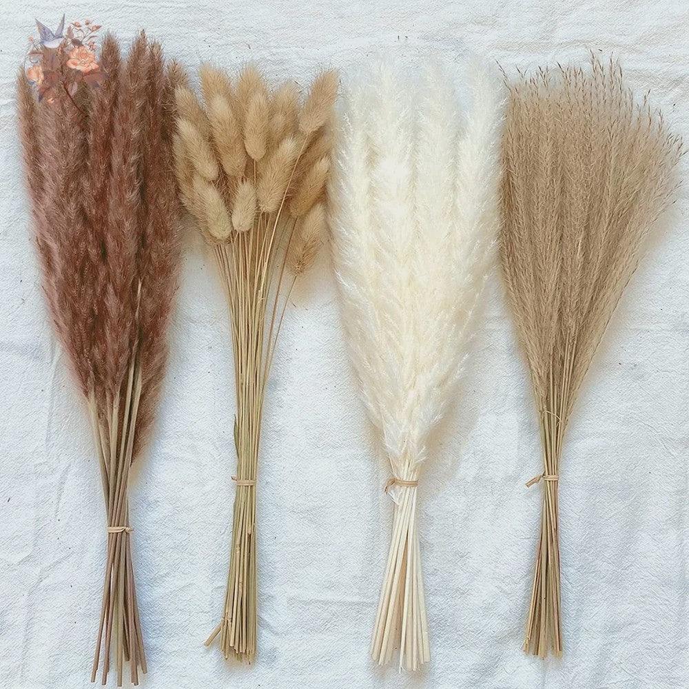 Natuurlijk Pampas Gras Boeket - Gedroogde Bloemen voor Boho Woondecoratie & Bruiloft