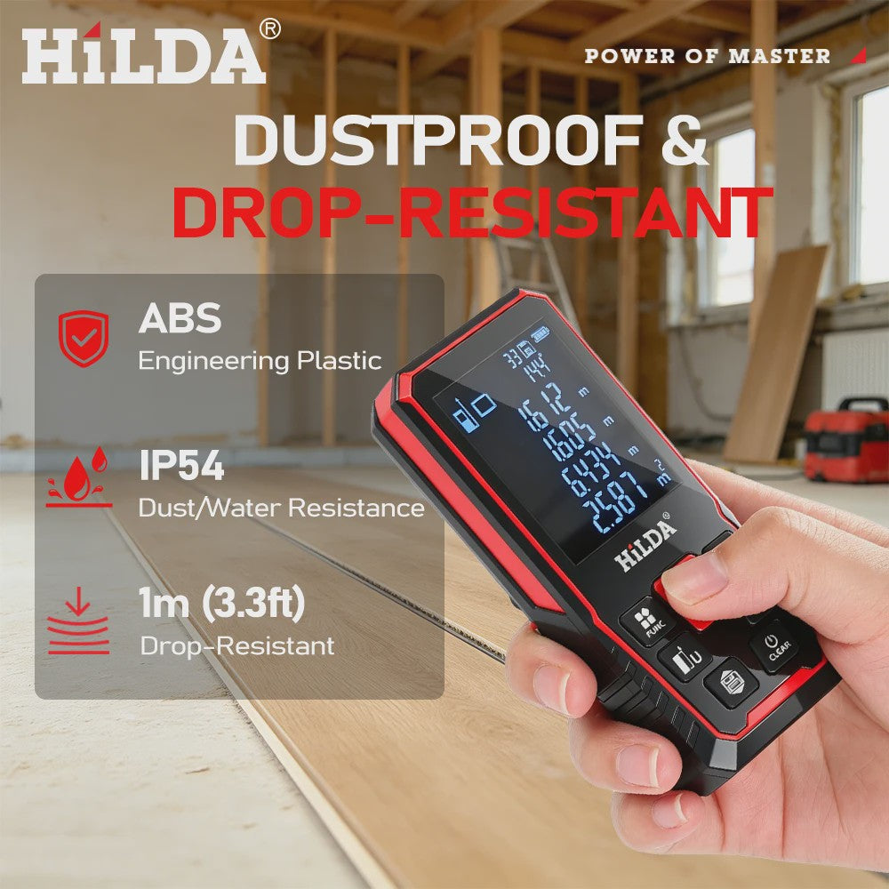HILDA Digitale Laser Afstandsmeter 50M/100M/120M - Precisie Meetinstrument