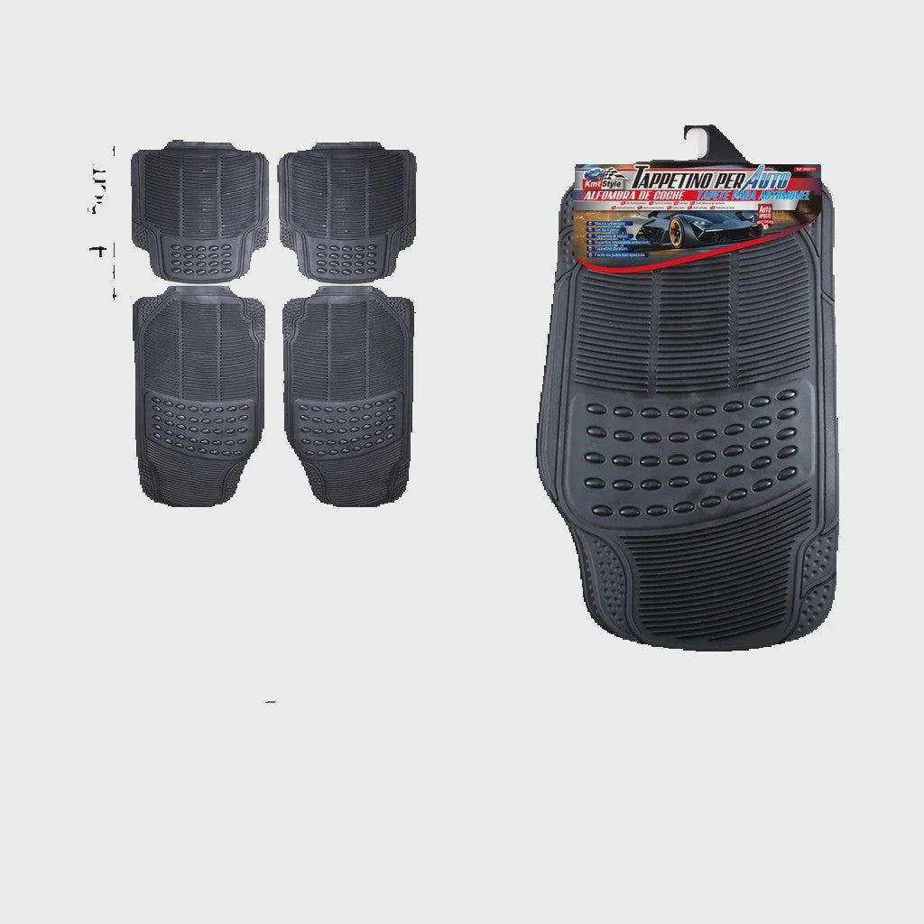 Universele Rubberen Automatten Set (4 stuks) - Waterdicht & Antislip