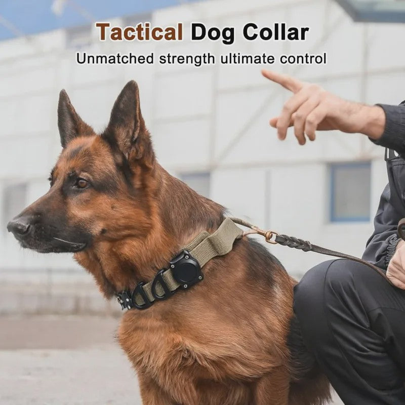 Tactische AirTag Hondenhalsband - Waterdicht, Duurzaam & Verstelbaar voor Middelgrote tot Grote Honden