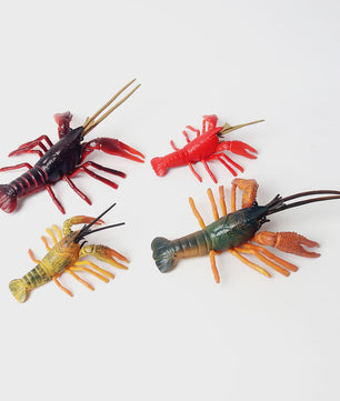 Educatieve Prehistorische Zeedieren Figuren Set: Baculite, Opabinia, Krab & Meer