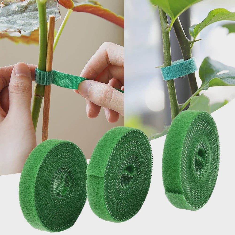 3 Rollen Groene Plantentape - Flexibele Nylon Plantenband voor Tuinondersteuning