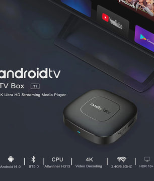 Android TV Box T1 Deluxe: 4K Streaming, Google Assistant & Netflix
