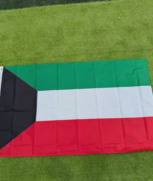 Kuwait Vlag 150x90cm - Duurzaam Polyester, Binnen & Buiten