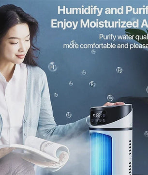 Draagbare Mini Air Cooler met USB - Multifunctionele Desktop Ventilator & Luchtkoeler met Timer