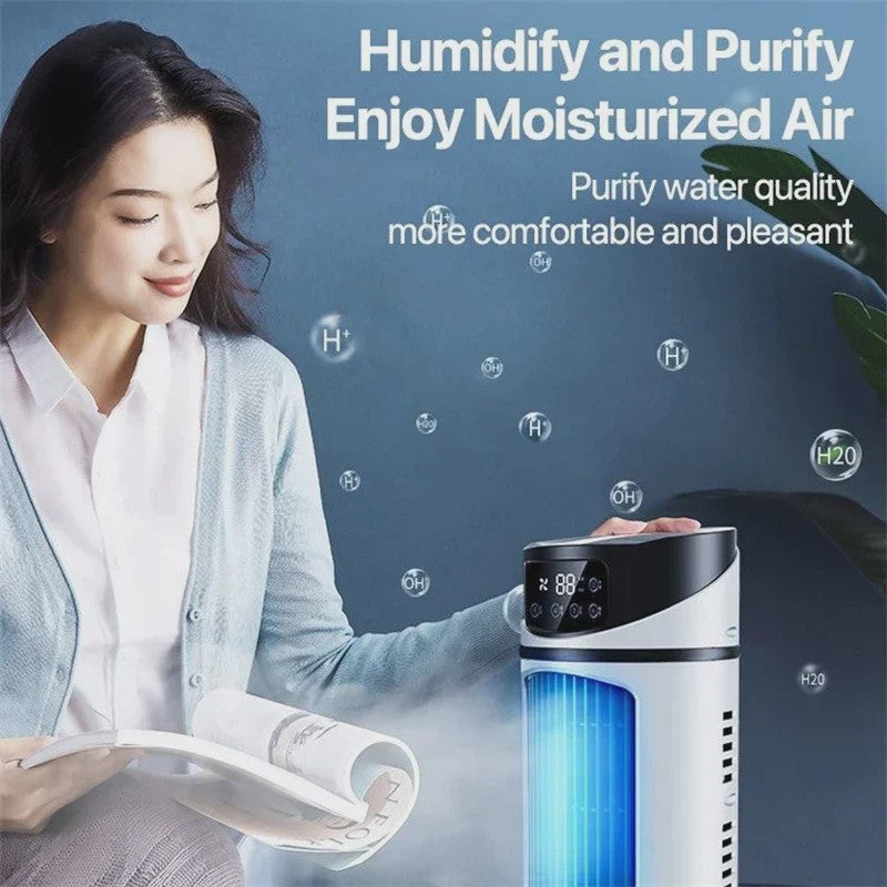 Draagbare Mini Air Cooler met USB - Multifunctionele Desktop Ventilator & Luchtkoeler met Timer