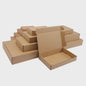 Set van 10/30 Luxe Kartonnen Cadeauboxen - Wit & Bruin, Diverse Maten