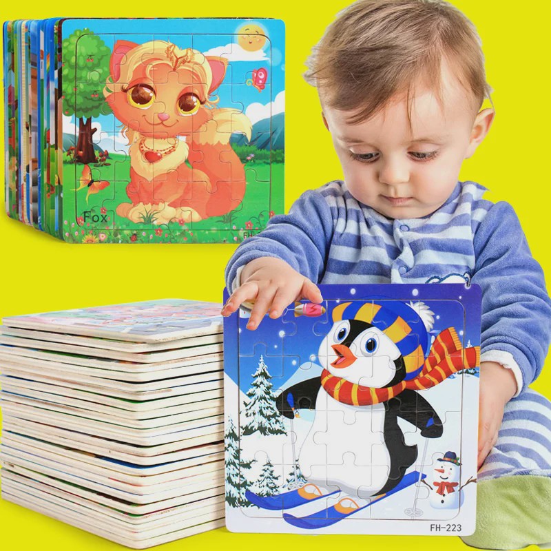 Houten 3D Puzzel Set - 20 Stuks - Dieren & Voertuigen - Educatief Montessori Speelgoed voor Kinderen 3-6 Jaar