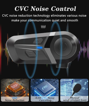 Bluetooth 5.3 Motorhelm Headset - Handsfree Bellen, Muziek & Waterdicht