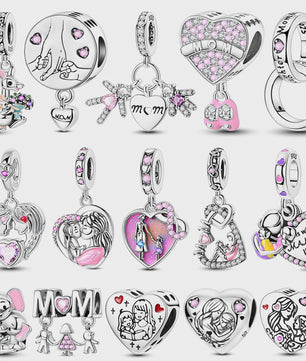 925 Sterling Zilveren Bedel 'Mom Love' - Perfect Cadeau voor Moederdag en Verjaardag