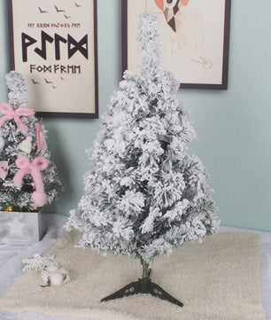 Kerstboom 60cm PVC - Decoratieve Mini Kerstboom voor Bureau of Tafel (Groen, Roze, Wit Sneeuw)