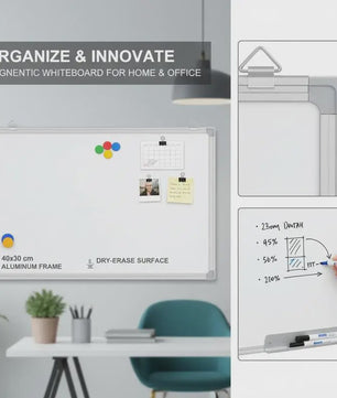 Magnetisch Whiteboard 40x30 cm met Aluminium Frame - Organiseer en Plan