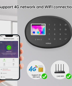 KERUI W20 WiFi GSM Alarmsysteem met Tuya Smart App - Draadloze Home Security Kit
