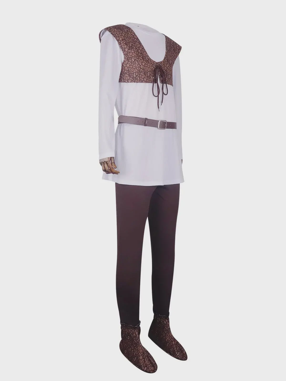 Shrek Cosplay Kostuum Heren - Compleet Halloween Outfit met Shirt, Vest, Broek & Accessoires