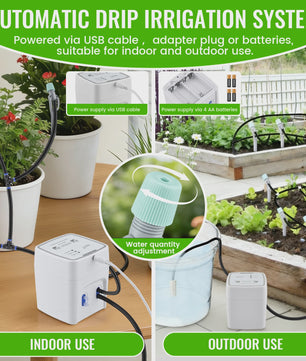 WiFi Automatic Irrigation System With Double Pump DIY Drip Irrigation Set Controlled Via App, Garden Watering System For Balcony