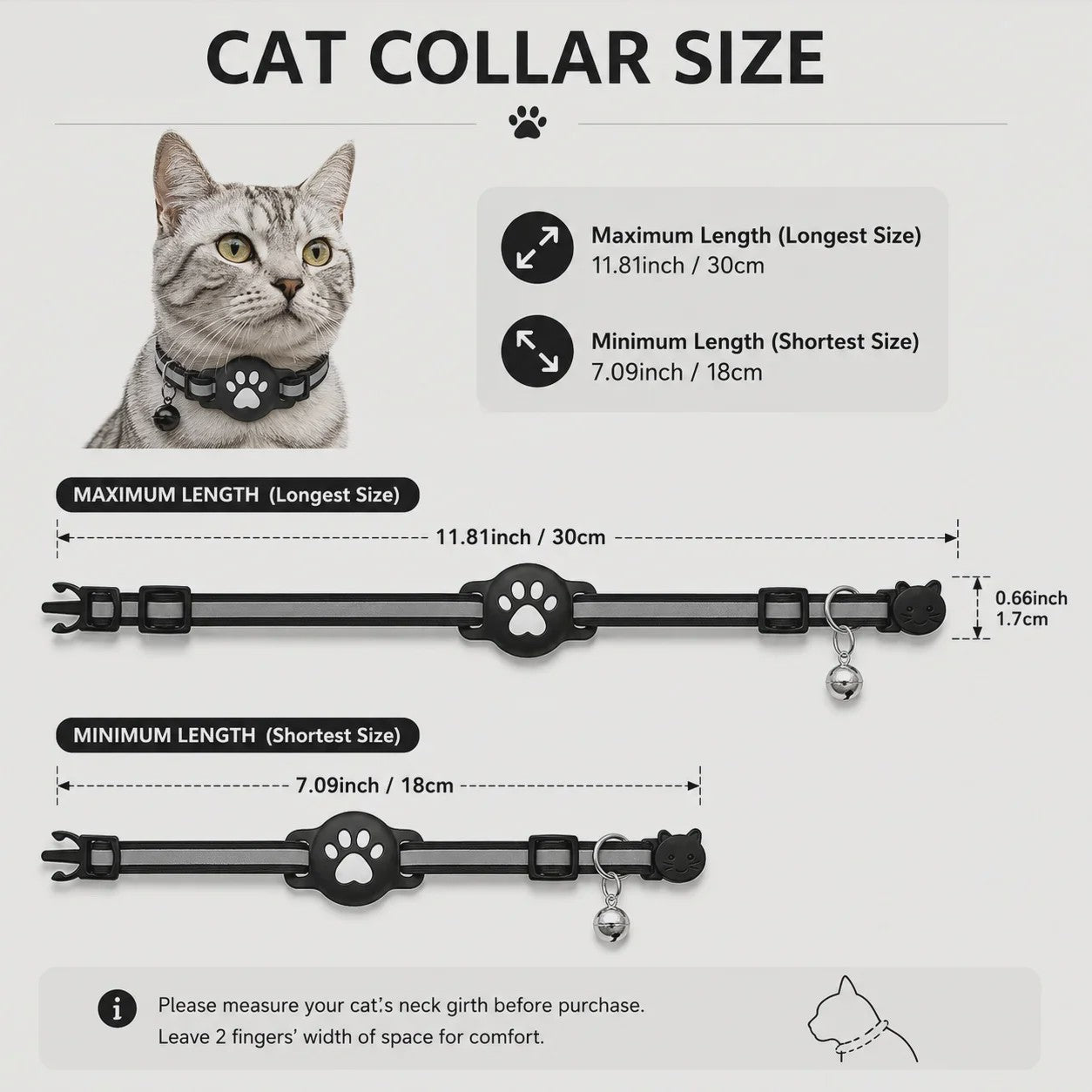 GPS Tracker Halsband voor Katten & Honden - Vind Je Huisdier Makkelijk Terug met Apple Find My Compatibiliteit