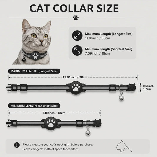 GPS Tracker Halsband voor Katten & Honden - Vind Je Huisdier Makkelijk Terug met Apple Find My Compatibiliteit