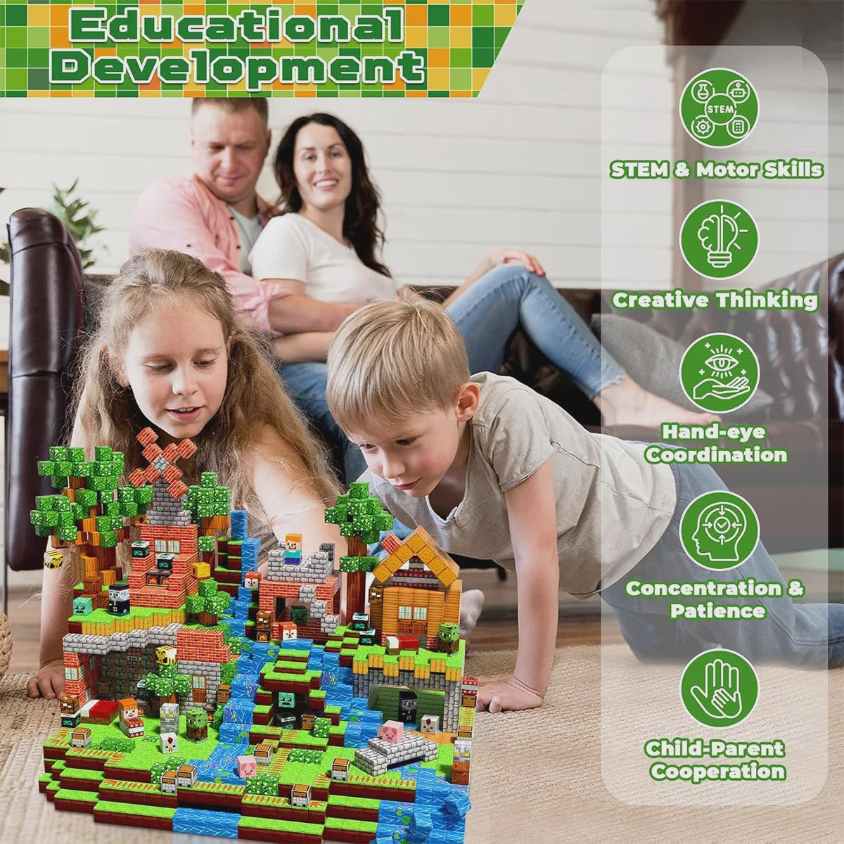 Magnetische Bouwstenen Speelgoed - Creatieve Architectuur Model Set voor Kinderen